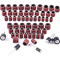 Juego de 384 manguitos de lija (incluye 360 unidades de bandas de lijado y 24 rodillos de lija para herramienta…